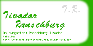 tivadar ranschburg business card